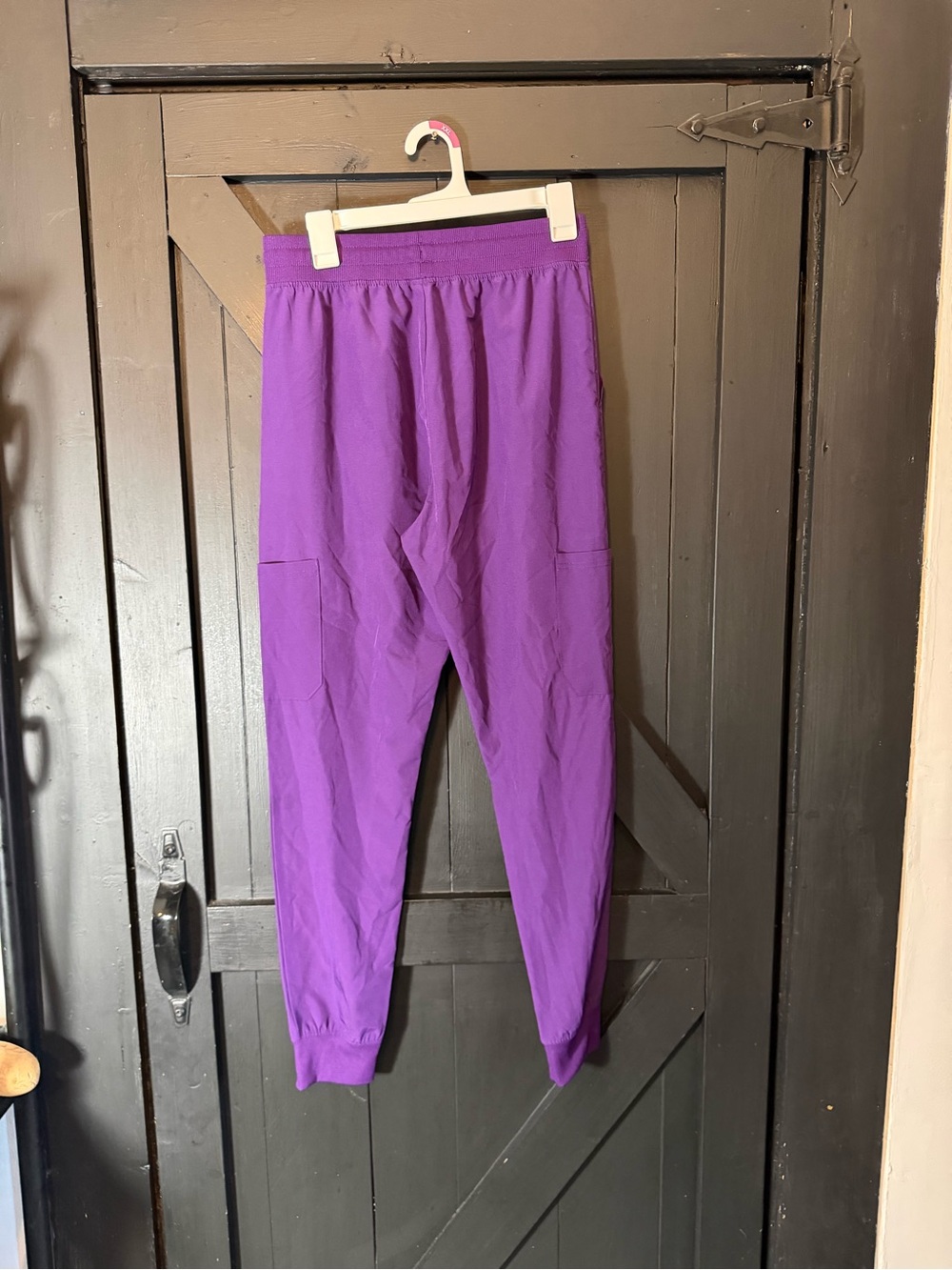 Women's Purple Elastic-Waist Jogger Pants